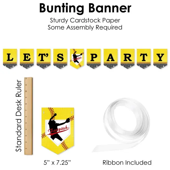 Big Dot of Happiness Grand Slam - Fastpitch Softball - Birthday Party or Baby Shower Supplies Decoration Kit - Decor Galore Party Pack - 51 Pieces {7}