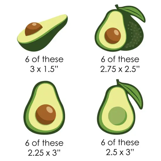 Big Dot of Happiness Hello Avocado - DIY Shaped Fiesta Party Cut-Outs - 24 Count {3}