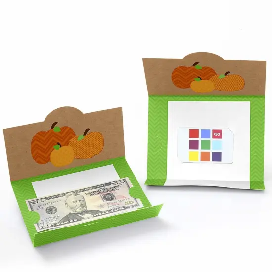 Big Dot of Happiness Pumpkin Patch - Fall, Halloween or Thanksgiving Party Money and Gift Card Holders - Set of 8 {3}