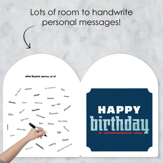 Big Dot of Happiness Boy 16th Birthday - Happy Sweet Sixteen Birthday Giant Greeting Card - Big Shaped Jumborific Card {4}