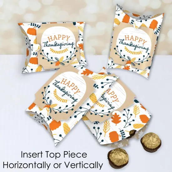Big Dot of Happiness Happy Thanksgiving - Favor Gift Boxes - Fall Harvest Party Large Pillow Boxes - Set of 12 {4}