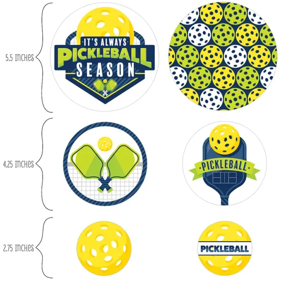 Big Dot of Happiness Let&rsquo;s Rally - Pickleball - Birthday or Retirement Party Giant Circle Confetti - Party Decorations - Large Confetti 27 Count {3}
