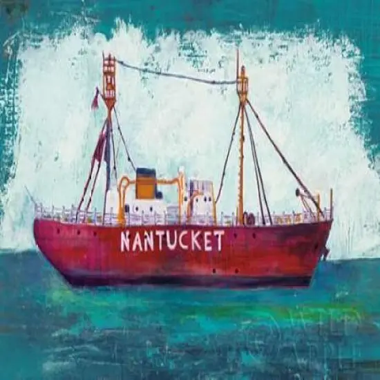 Nantucket Lightship Blue Green Poster Print by Melissa Averinos - Item # VARPDX28161 {1}