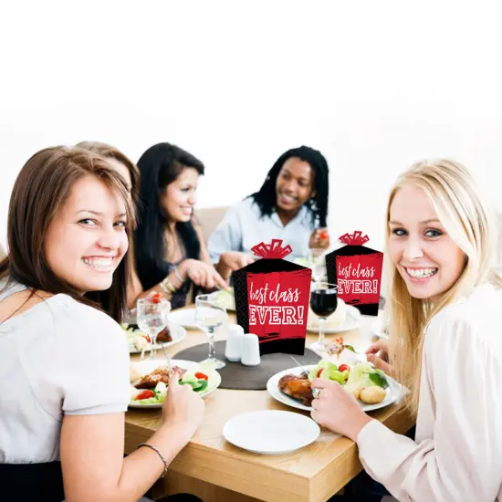 Big Dot of Happiness Reunited Red - Table Decorations - School Class Reunion Party Fold and Flare Centerpieces - 10 Count {7}