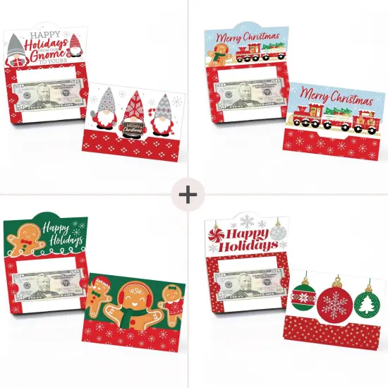 Big Dot of Happiness Merry Christmas Cards - Assorted Holiday Money and Gift Card Holders - Set of 8 {3}