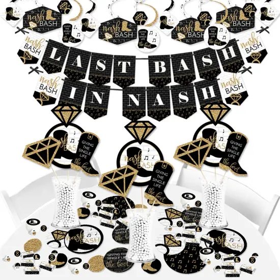 Big Dot of Happiness Nash Bash - Nashville Bachelorette Party Supplies - Banner Decoration Kit - Fundle Bundle {1}