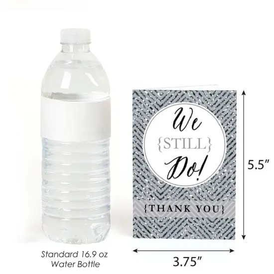 Big Dot of Happiness We Still Do - 25th Wedding Anniversary - Party Thank You Cards (8 count) {4}