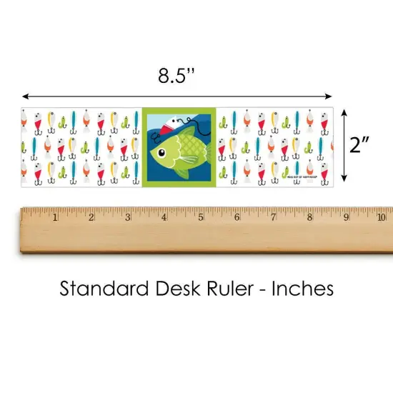 Big Dot of Happiness Let's Go Fishing - Fish Themed Birthday Party or Baby Shower Water Bottle Sticker Labels - Set of 20 {6}