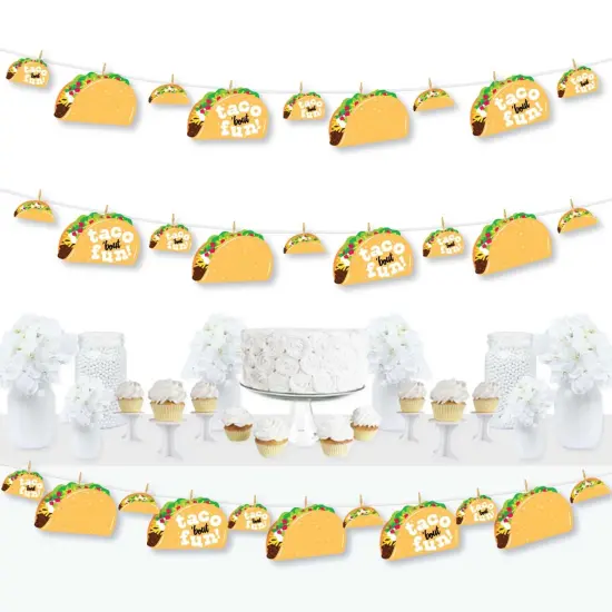 Big Dot of Happiness Taco 'Bout Fun - Fiesta DIY Decorations - Clothespin Garland Banner - 44 Pieces {1}