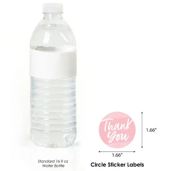 Big Dot of Happiness Pink Elegantly Simple - Guest Party Favors Circle Sticker Labels - 24 Count {4}