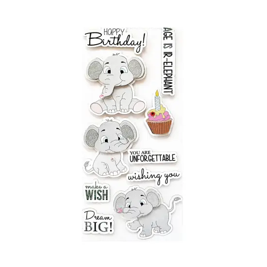 Little Birdie Birthday Wishes Embellishment 10/Pkg-Cute Elephant {2}