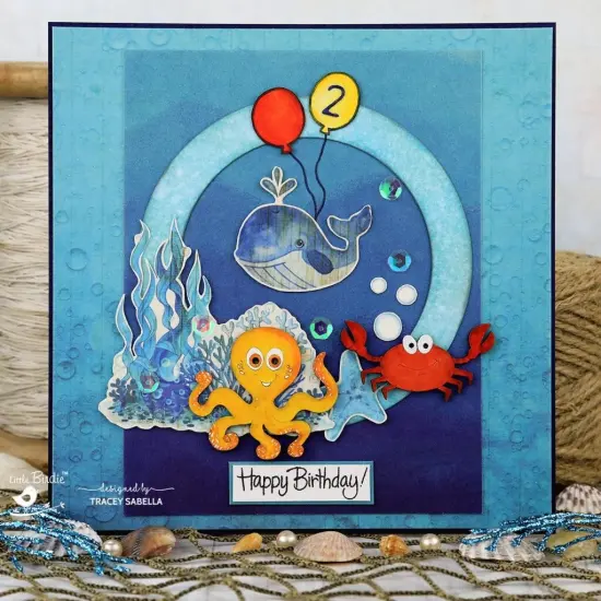 Little Birdie Cardstock Pack 6"X6" 24/Pkg-Songs of the Sea {2}