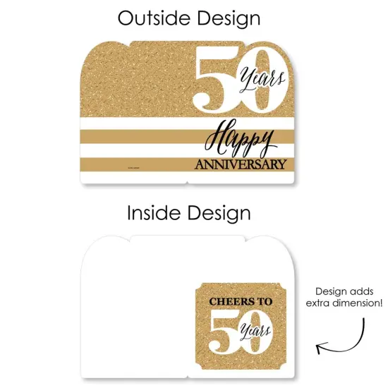 Big Dot of Happiness We Still Do - 50th Wedding Anniversary - Happy Anniversary Giant Greeting Card - Big Shaped Jumborific Card {7}