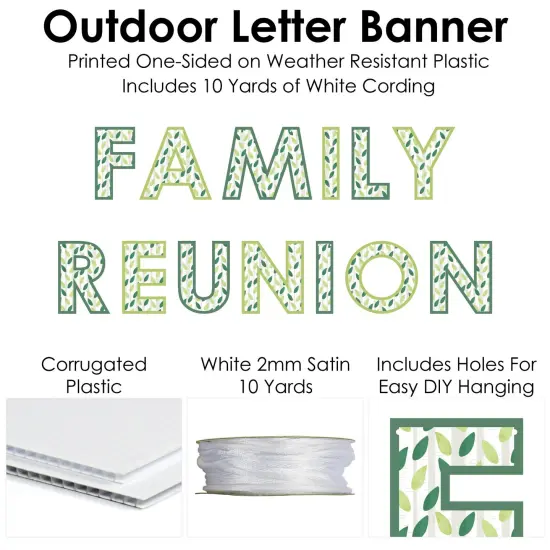 Big Dot of Happiness Family Tree Reunion - Large Family Gathering Party Decorations - Family Reunion - Outdoor Letter Banner {6}