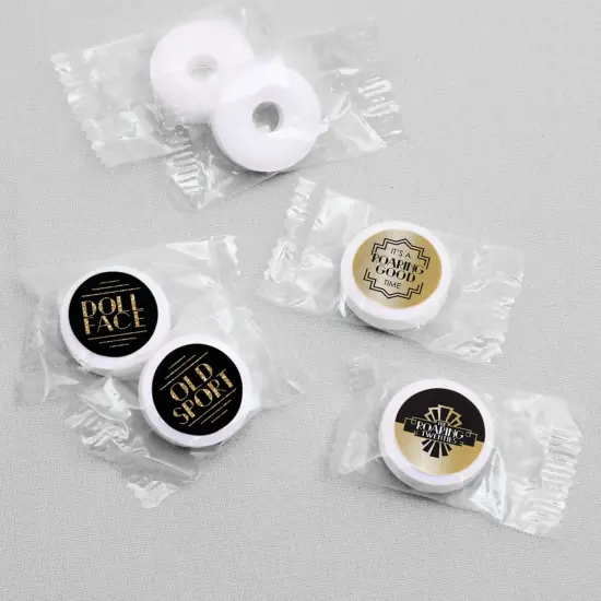 Big Dot of Happiness Roaring 20's - 1920s Art Deco Jazz Party Round Candy Sticker Favors - Labels Fits Chocolate Candy (1 sheet of 108) {4}