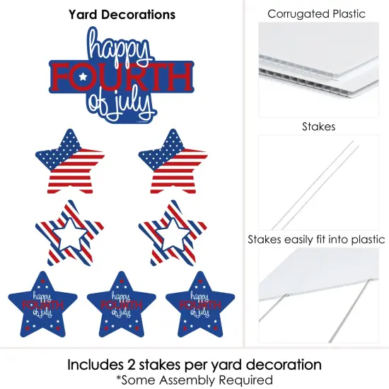 Big Dot of Happiness 4th of July - Yard Sign and Outdoor Lawn Decorations - Independence Day Party Yard Signs - Set of 8 {6}