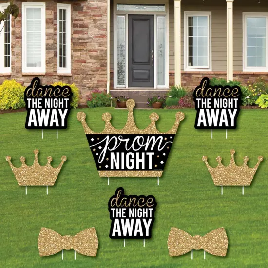 Big Dot of Happiness Prom - Yard Sign and Outdoor Lawn Decorations - Prom Night Party Yard Signs - Set of 8 {1}