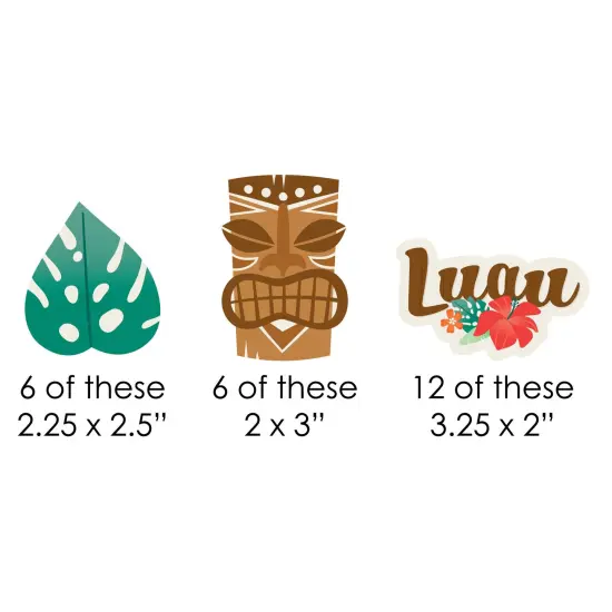 Big Dot of Happiness Tropical Luau - Paper Straw Decor - Hawaiian Beach Party Striped Decorative Straws - Set of 24 {3}