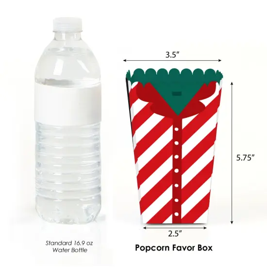 Big Dot of Happiness Christmas Pajamas - Holiday Plaid PJ Party Favor Popcorn Treat Boxes - Set of 12 {3}