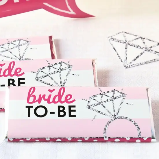 Big Dot of Happiness Bride-to-Be - Candy Bar Wrappers Bridal Shower & Classy Bachelorette Party Favors - Set of 24 {4}