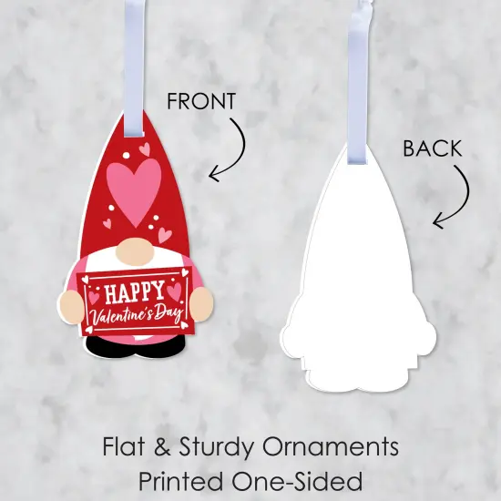 Big Dot of Happiness Valentine Gnomes - Valentine's Day Decorations - Tree Ornaments - Set of 12 {7}