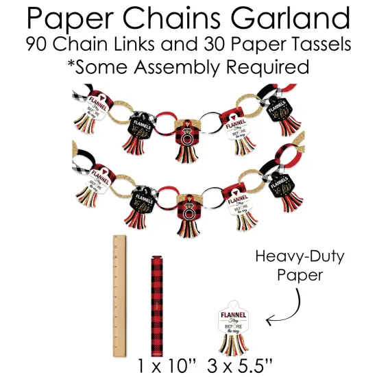 Big Dot of Happiness Flannel Fling Before The Ring - Banner & Photo Booth Decorations Buffalo Plaid Bachelorette Party Supplies Kit Doterrific Bundle {7}