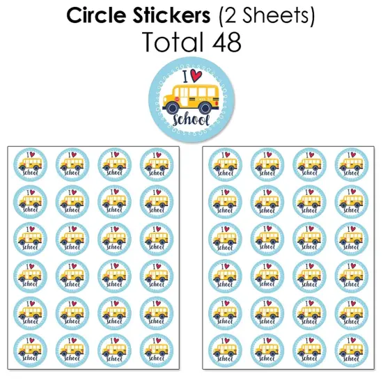 Big Dot of Happiness Back to School - First Day of School Classroom Decorations Candy Favor Sticker Kit - 304 Pieces {7}