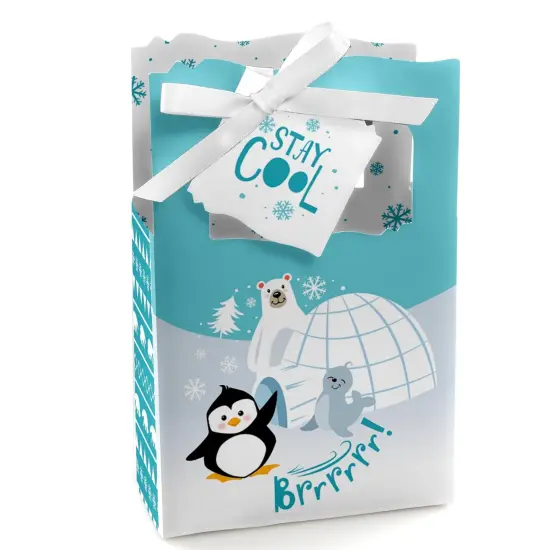 Big Dot of Happiness Arctic Polar Animals - Winter Baby Shower or Birthday Party Favor Boxes - Set of 12 {1}