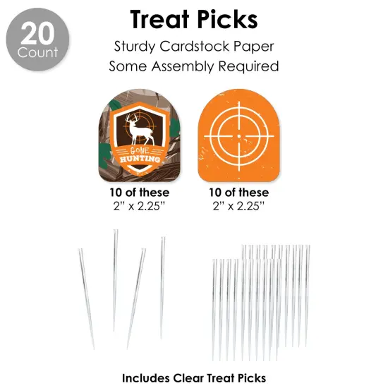 Big Dot of Happiness Gone Hunting - Deer Hunting Camo Baby Shower or Birthday Party Favors and Cupcake Kit - Fabulous Favor Party Pack - 100 Pieces {7}