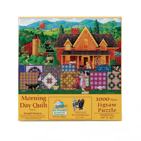 Sunsout Morning Day Quilt 1000 pc Mothers Day Jigsaw Puzzle 38844 {4}