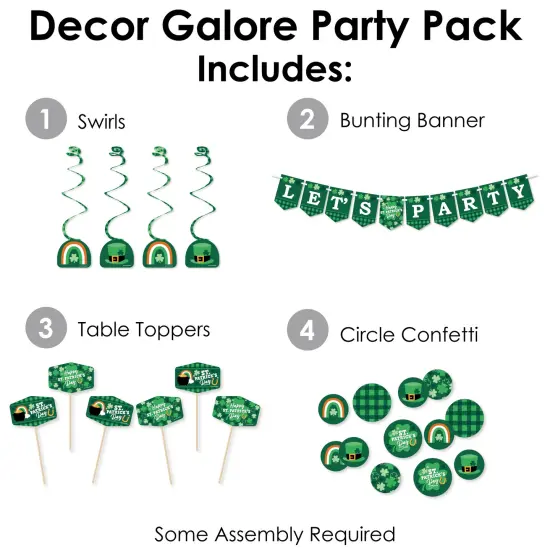 Big Dot of Happiness Shamrock St. Patrick's Day - Saint Paddy&rsquo;s Day Party Supplies Decoration Kit - Decor Galore Party Pack - 51 Pieces {3}