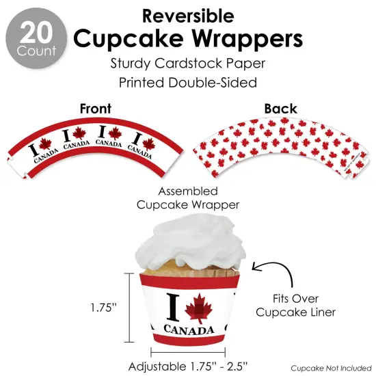 Big Dot of Happiness Canada Day - Canadian Party Favors and Cupcake Kit - Fabulous Favor Party Pack - 100 Pieces {6}