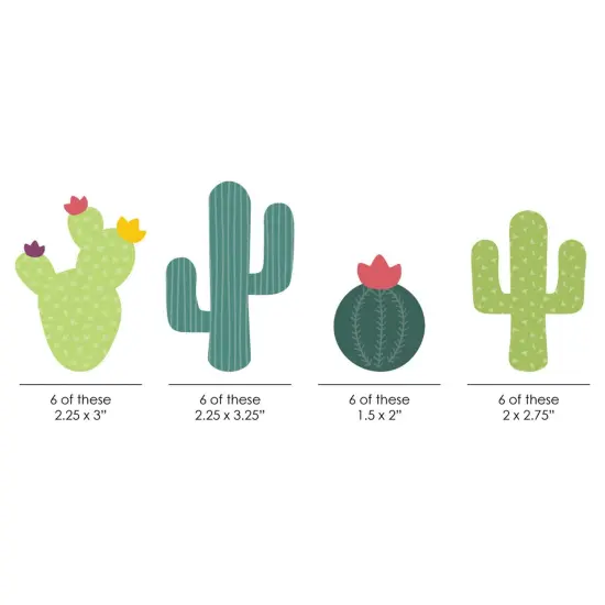 Big Dot of Happiness Prickly Cactus Party - DIY Shaped Fiesta Party Cut-Outs - 24 Count {3}