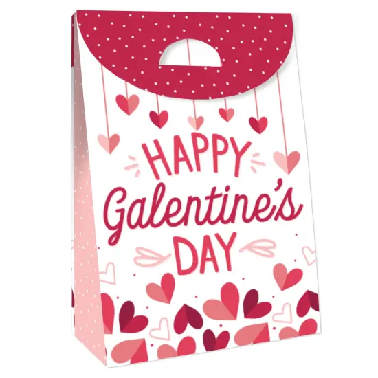 Big Dot of Happiness Happy Galentine's Day - Valentine's Day Gift Favor Bags - Party Goodie Boxes - Set of 12 {4}