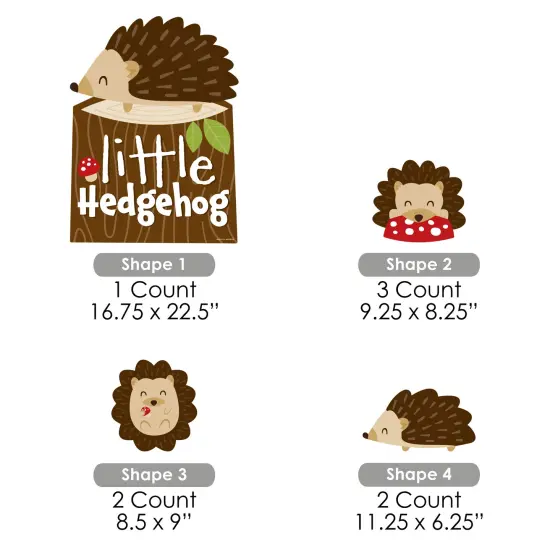Big Dot of Happiness Forest Hedgehogs - Yard Sign and Outdoor Lawn Decorations - Woodland Birthday Party or Baby Shower Yard Signs - Set of 8 {7}