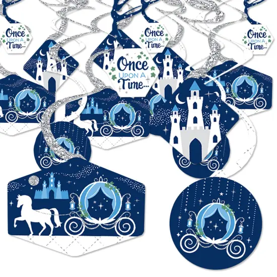 Big Dot of Happiness Fairy Tale Fantasy - Royal Prince and Princess Party Hanging Decor - Party Decoration Swirls - Set of 40 {1}