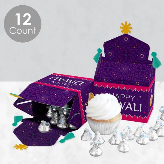 Big Dot of Happiness Happy Diwali - Treat Box Party Favors - Festival of Lights Party Goodie Gable Boxes - Set of 12 {4}