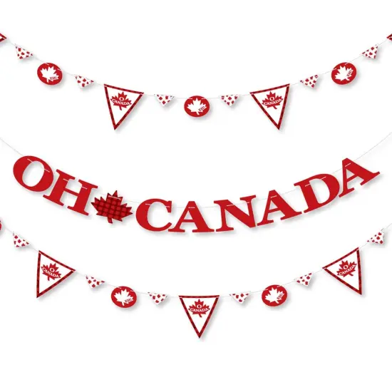 Big Dot of Happiness Canada Day - Canada Party Letter Banner Decoration - 36 Banner Cutouts and Oh Canada Banner Letters {1}