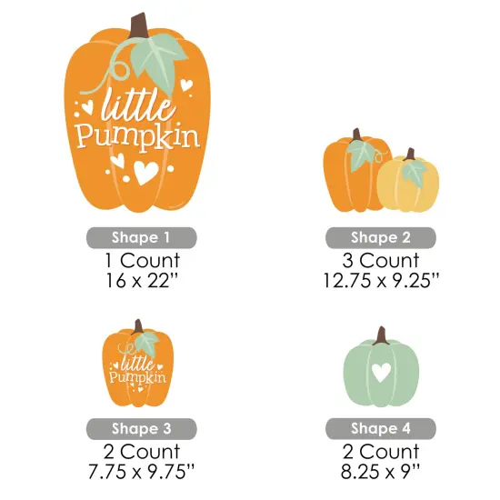 Big Dot of Happiness Little Pumpkin - Yard Sign and Outdoor Lawn Decorations - Fall Birthday Party or Baby Shower Yard Signs - Set of 8 {7}