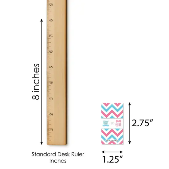 Big Dot of Happiness Chevron Gender Reveal - Mini Candy Bar Wrapper Stickers - Gender Reveal Small Favors - 40 Count {6}