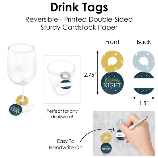 Big Dot of Happiness Holy Nativity - Manger Scene Religious Christmas Paper Charger and Table Decorations - Chargerific Kit - Place Setting for 8 {7}