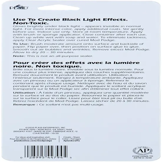 Plaid Mod Podge Black Light-4oz {2}