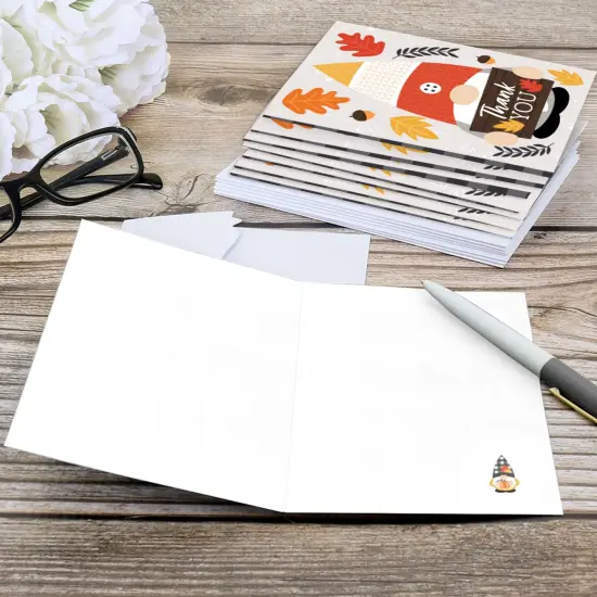 Big Dot of Happiness Fall Gnomes - Autumn Harvest Party Thank You Cards (8 count) {6}