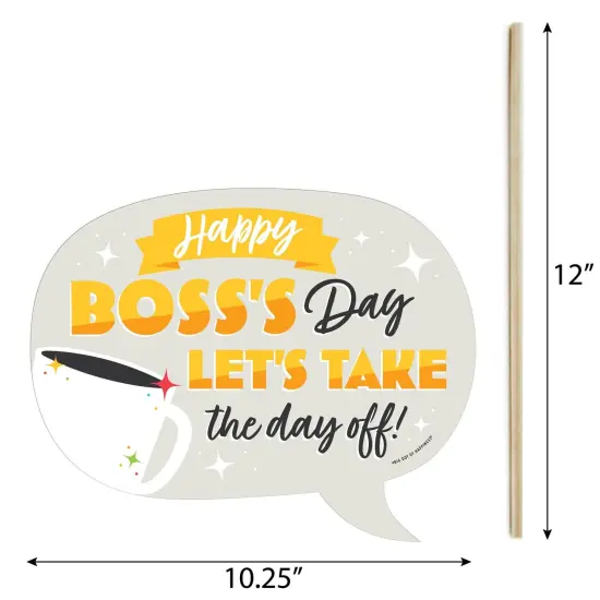 Big Dot of Happiness Funny Happy Boss's Day - Best Boss Ever Photo Booth Props Kit - 10 Piece {6}