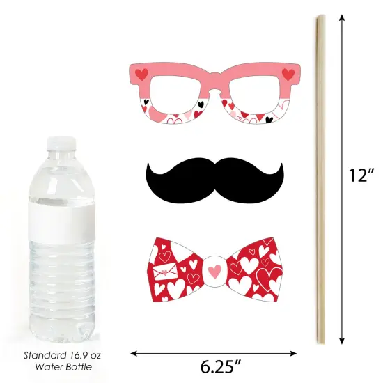 Big Dot of Happiness Happy Valentine's Day - Valentine Hearts Party Photo Booth Props Kit - 20 Count {6}