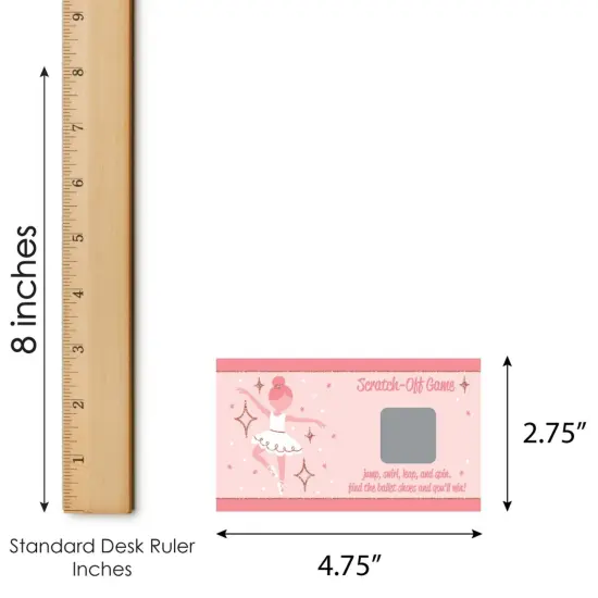 Big Dot of Happiness Tutu Cute Ballerina - Ballet Birthday Party or Baby Shower Game Scratch Off Cards - 22 Count {7}