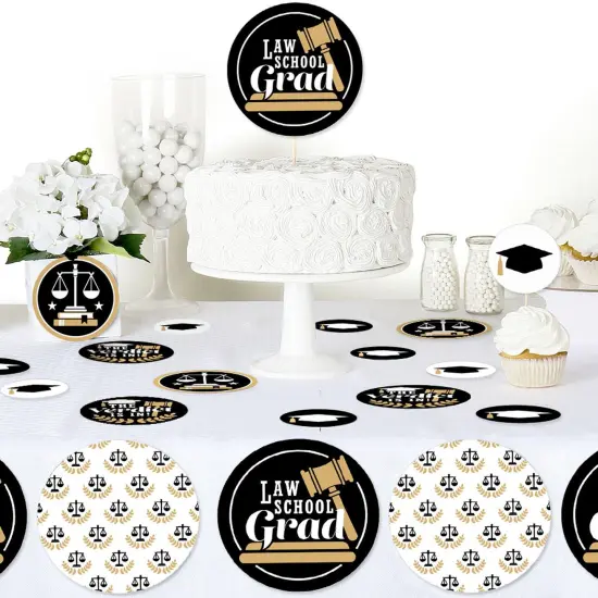 Big Dot of Happiness Law School Grad - Future Lawyer Graduation Party Giant Circle Confetti - Party Decorations - Large Confetti 27 Count {6}