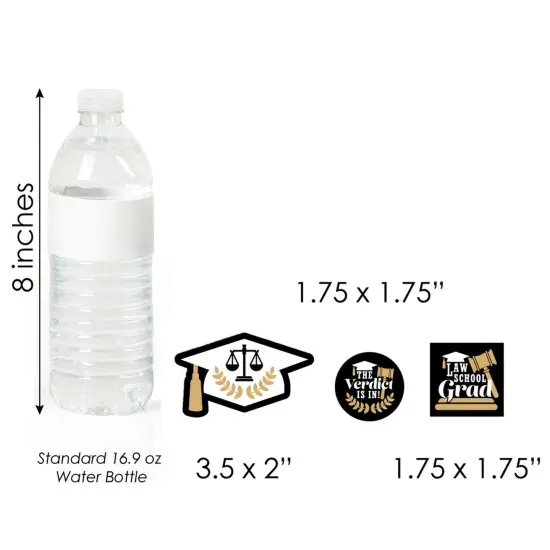 Big Dot of Happiness Law School Grad - DIY Shaped Future Lawyer Graduation Party Cut-Outs - 24 Count {6}