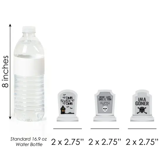 Big Dot of Happiness Graveyard Tombstones - DIY Shaped Halloween Party Cut-Outs - 24 Count {4}