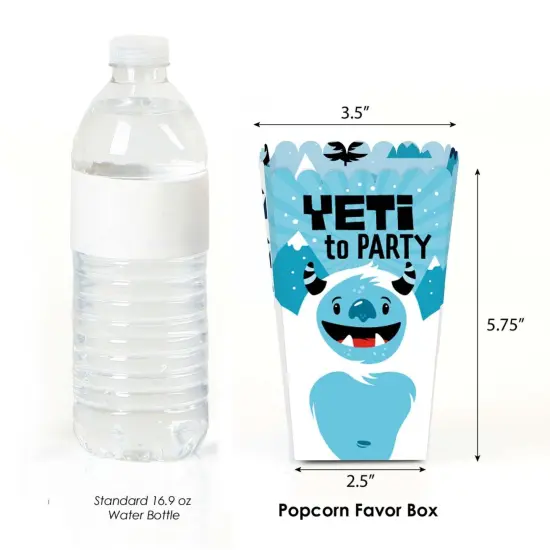 Big Dot of Happiness Yeti to Party - Abominable Snowman Party or Birthday Party Favor Popcorn Treat Boxes - Set of 12 {3}